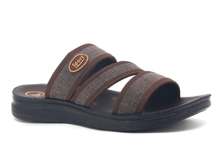 Aris Merdane 411 3 Bantlı Poşetli Günlük Terlik Kahve - Aris