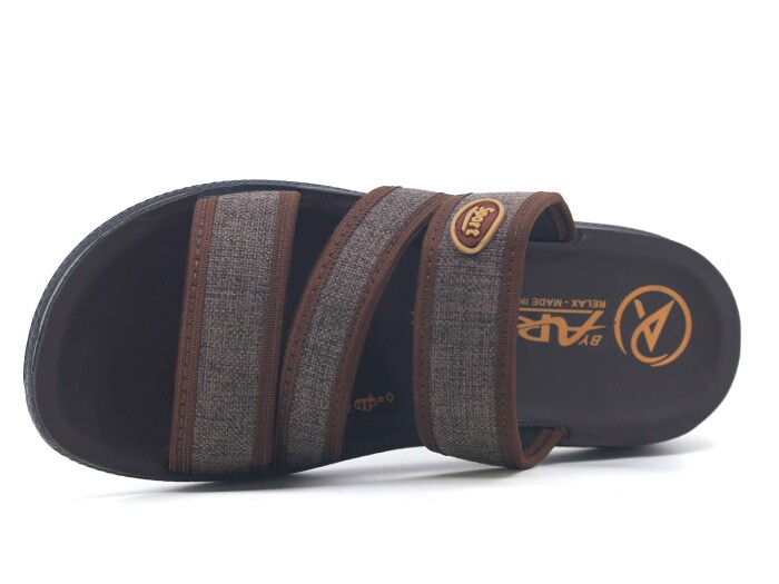 Aris Merdane 411 3 Bantlı Poşetli Günlük Terlik Kahve - Aris (1)