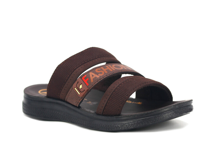 Aris Merdane 420 Üç Bant Fashion Poşetli Günlük Terlik Kahve - Aris