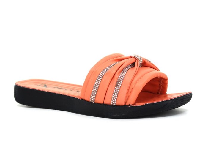 Aris Zenne 16491 Taşlı Köşe Taban Günlük Terlik Pudra - Aris