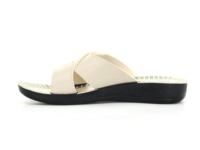 Aris Zenne 5154 Yapraklı Günlük Terlik Bej - Aris (1)