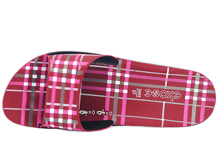 Aris Zenne 5212-E Relix Yeni Ekoseli Günlük Terlik Bordo - 2