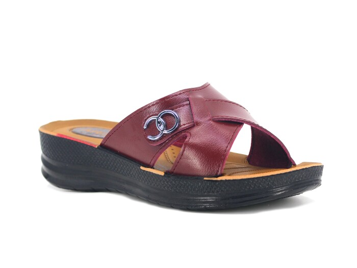 Aris Zenne 5755 CC Toka Günlük Terlik Bordo - 1