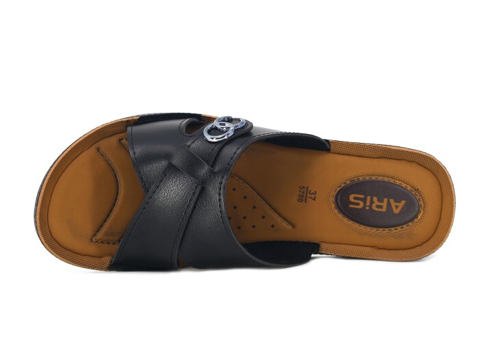 Aris Zenne 5755 CC Toka Pedli Günlük Terlik Siyah - Aris (1)