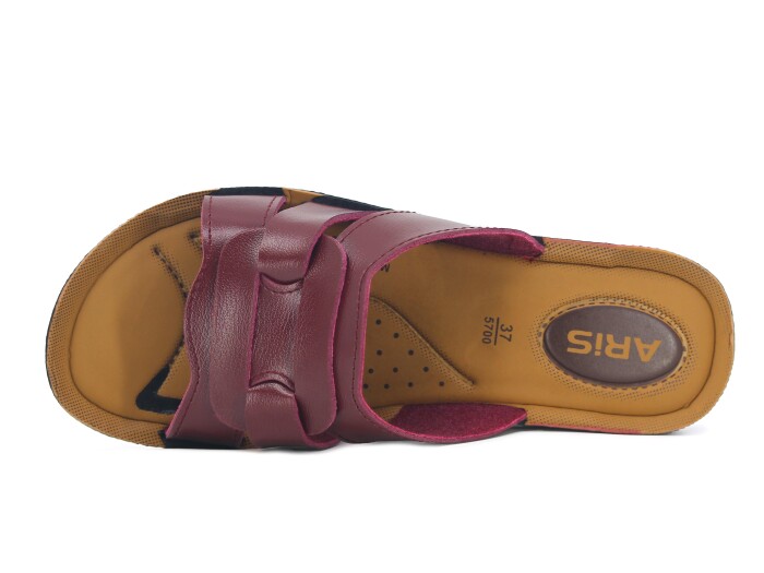 Aris Zenne 5759 Günlük Terlik Bordo - 2
