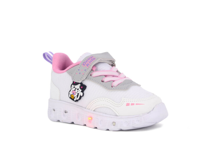 Armix Bebe 015 Deep Işıklı Anorak Spor Ayakkabı Beyaz - Pembe - 1