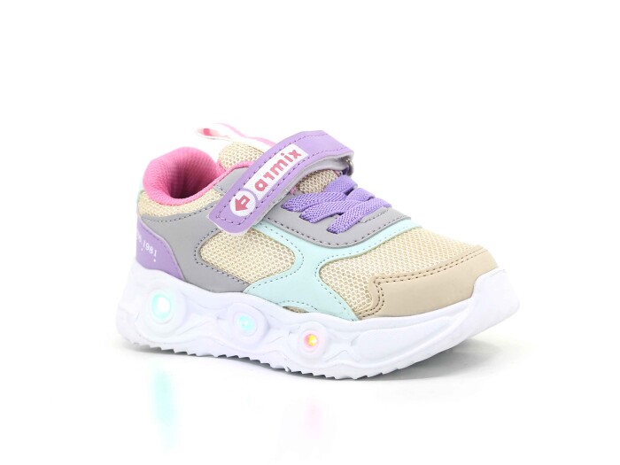 Armix Bebe 1115 Deep Işıklı Anorak Spor Ayakkabı Bej - Su Yeşili - Armix