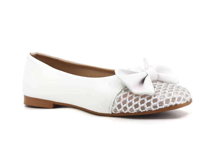 Arnas Zenne Fiyonklu Babet Ayakkabı Beyaz - 1