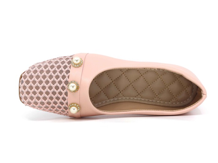 Arnas Zenne Taşlı Babet Ayakkabı Pudra - Arnas (1)