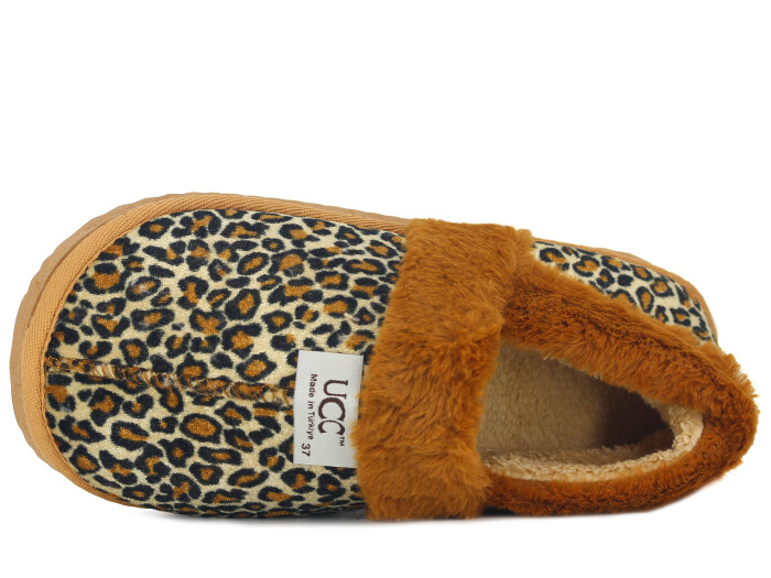 Auris Zenne UCC Ev Ayakkabısı Leopar Kahve - Auris (1)