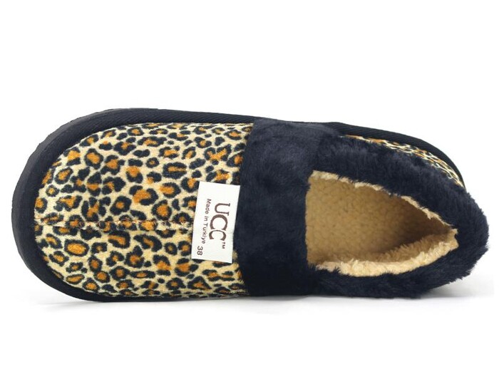 Auris Zenne UCC Ev Ayakkabısı Leopar Kahve - Auris (1)