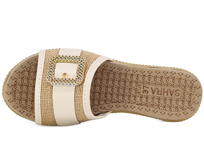 Arslan Zenne Tokalı Günlük Terlik Bej - Arslan (1)