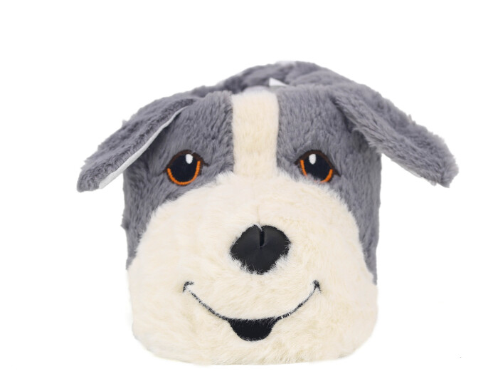 Auris Merdane SL Hayvanlı Köpek Ev Ayakkabısı Köpekli Gri - Auris (1)