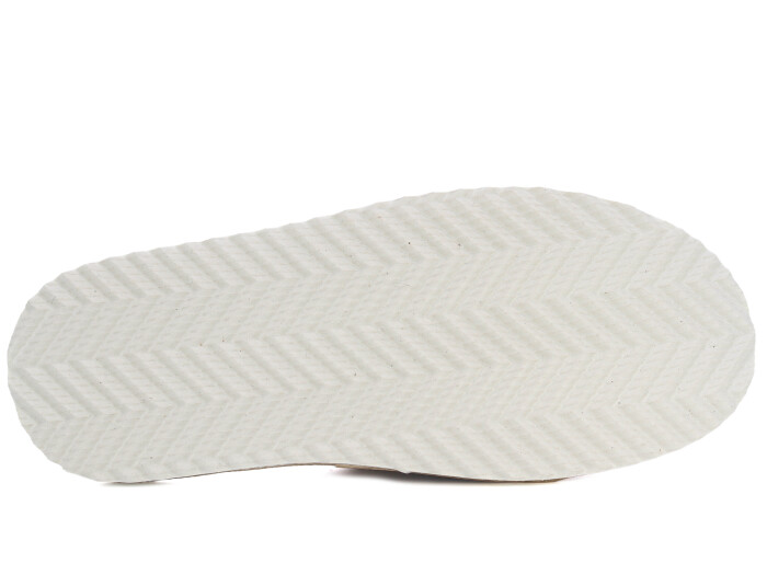 Auris Merdane SM Kadife Deri Ev Terliği Krem - 3