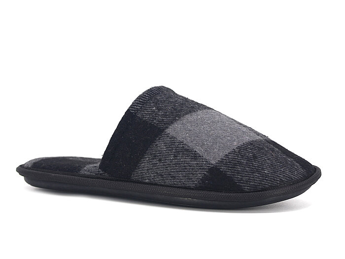 Auris Merdane On Çanak Terlik Kareli Gri - Auris