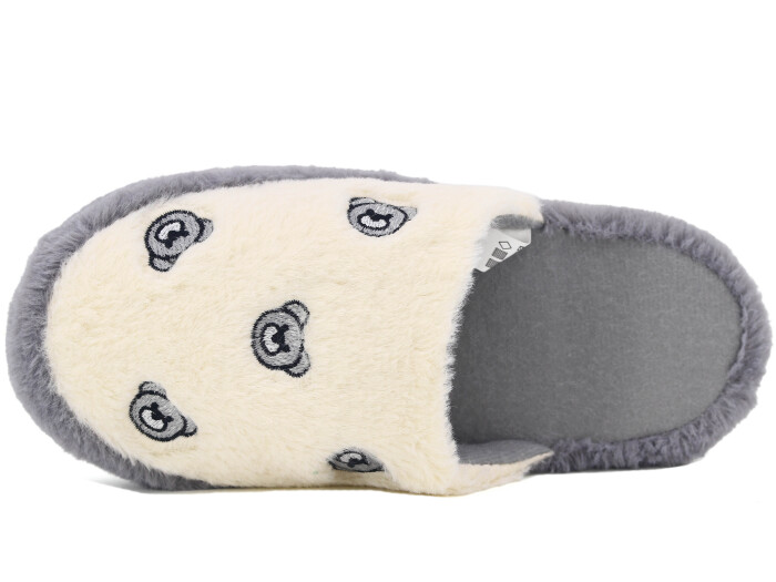 Auris Zenne 127 Ayıcıklı Kapalı Ev Terliği Gri - 2