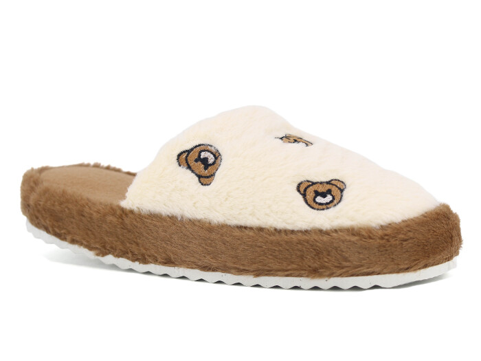 Auris Zenne 127 Ayıcıklı Kapalı Ev Terliği Kahve 