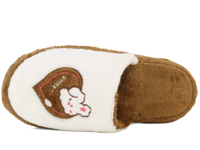 Auris Zenne 210 BR Kalpli Tavşan Atom Ev Terliği Kahve - Auris (1)