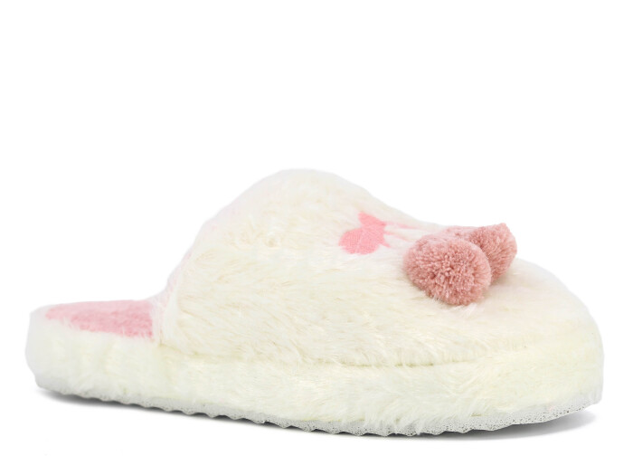 Auris Zenne 210 BR Kiraz Atom Ev Terliği Beyaz - Auris