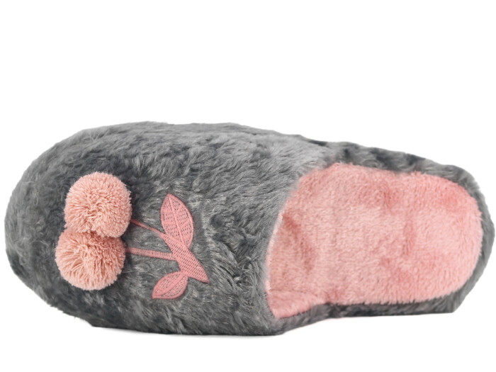 Auris Zenne 210 BR Kiraz Atom Ev Terliği Gri - Auris (1)