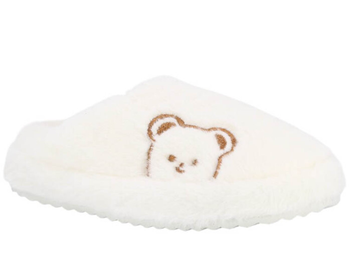 Auris Zenne 539 Ayıcıklı Gondol AYB Ev Terliği Ayıcıklı Beyaz - Auris