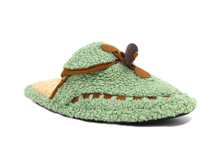 Auris Zenne Düğmeli Havlu Ev Terliği Yeşil 