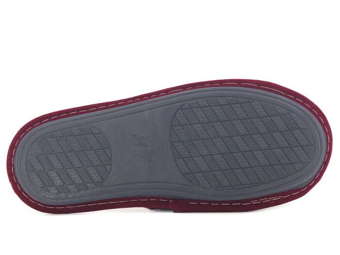 Auris Zenne Fitilli Ev Terliği Bordo - 3