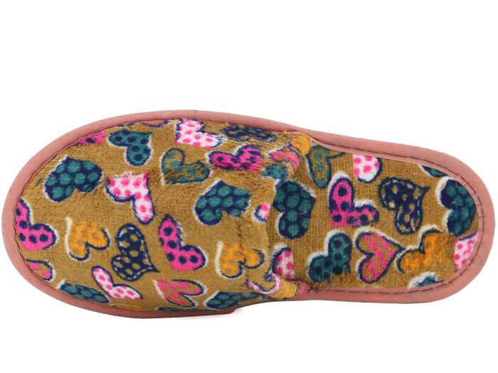 Auris Zenne HSN Çanak Terlik Kalpli Kahve - 2