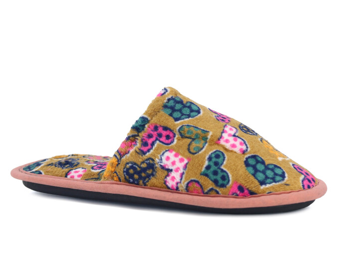 Auris Zenne HSN Çanak Terlik Kalpli Kahve - 1