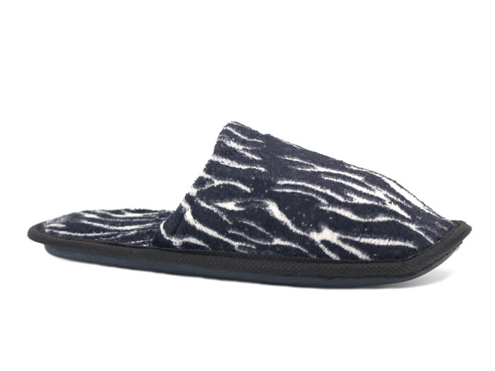 Auris Zenne HSN Çanak Terlik Siyah Zebra - Auris