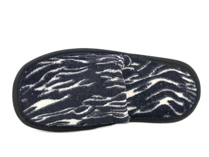 Auris Zenne HSN Çanak Terlik Siyah Zebra - 2