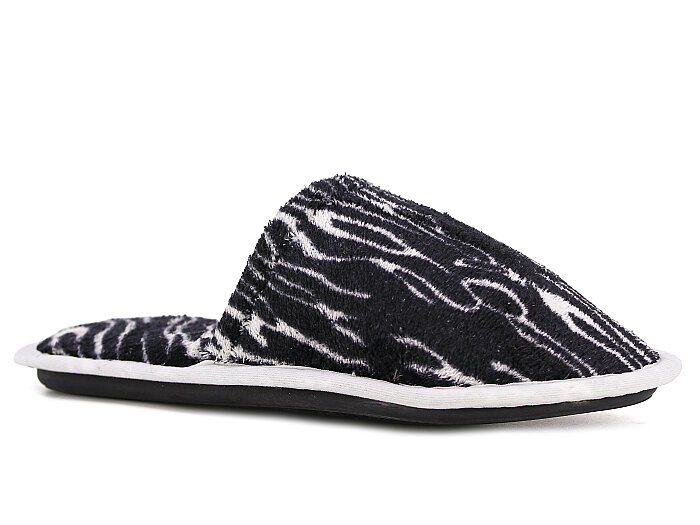 Auris Zenne HSN Çanak Terlik Siyah Zebra - 1