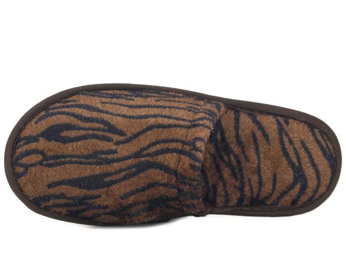 Auris Zenne İthal Çanak Terlik Kahve Zebra - Auris (1)