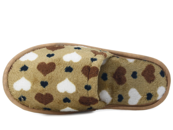 Auris Zenne İthal Çanak Terlik Kalpli Kahve - Auris (1)