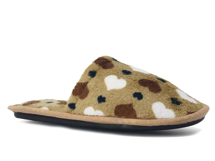 Auris Zenne İthal Çanak Terlik Kalpli Kahve - 1