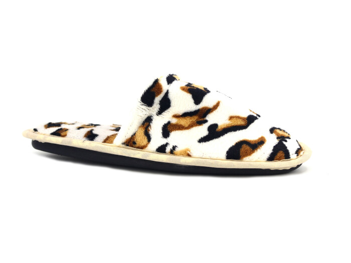 Auris Zenne İthal Çanak Terlik Leopar Bej 