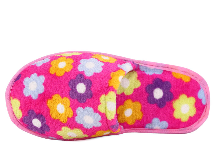 Auris Zenne Kadife Çanak Terlik Çiçekli Fuşya - Auris (1)