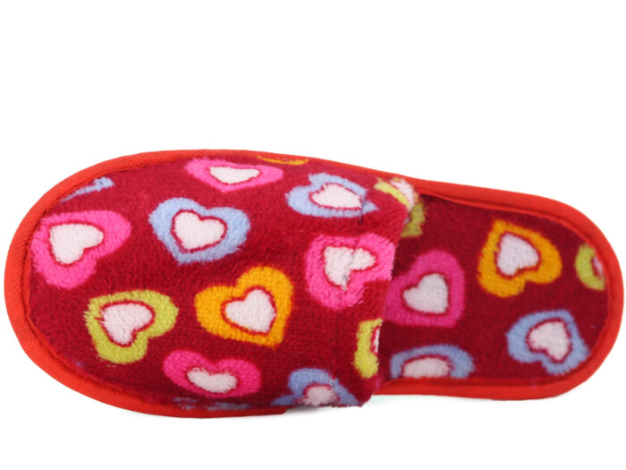 Auris Zenne Kadife Çanak Terlik Kalpli Bordo - 2