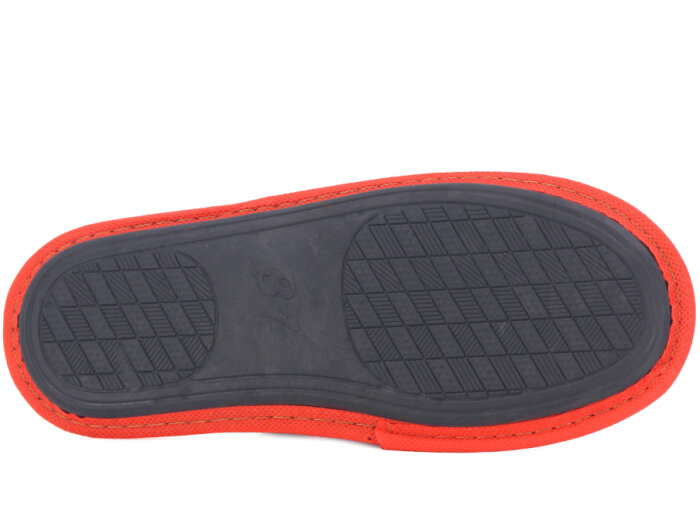 Auris Zenne Kadife Çanak Terlik Kalpli Bordo - 3