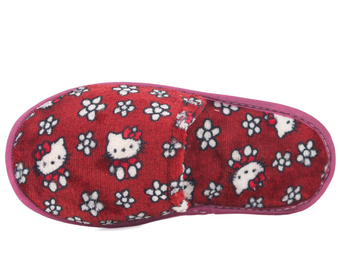 Auris Zenne Kadife Çanak Terlik Kedili Bordo - Auris (1)