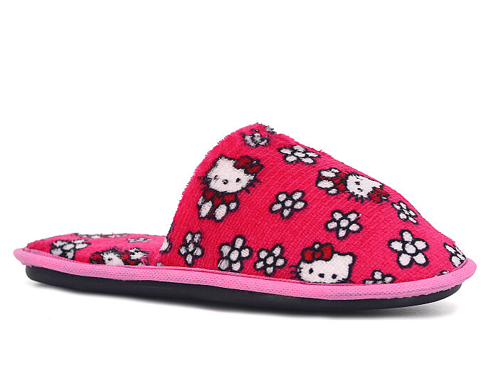 Auris Zenne Kadife Çanak Terlik Kedili Fuşya - Auris