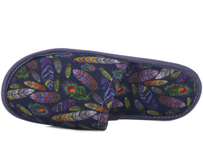 Auris Zenne Kadife Çanak Terlik Lacivert - Siyah - Auris (1)