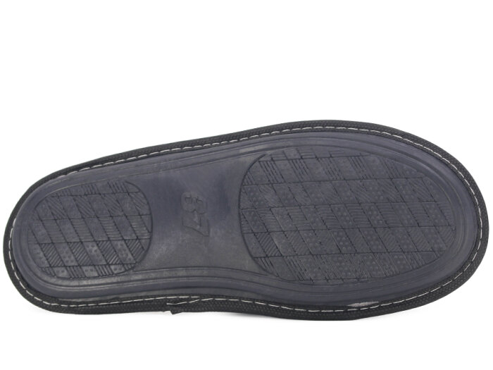 Auris Zenne Kadife Çanak Terlik Mavi - Kırmızı - 3