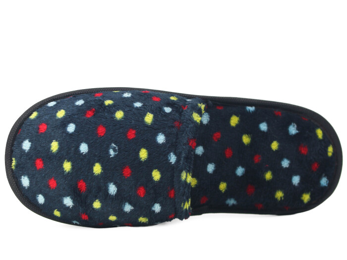 Auris Zenne Kadife Çanak Terlik Noktalı Lacivert - Auris (1)