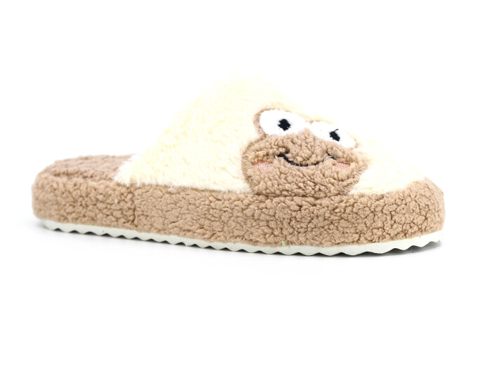 Auris Zenne 127 Kurbağa Kapalı Ev Terliği Kurbağalı Kahve - Auris