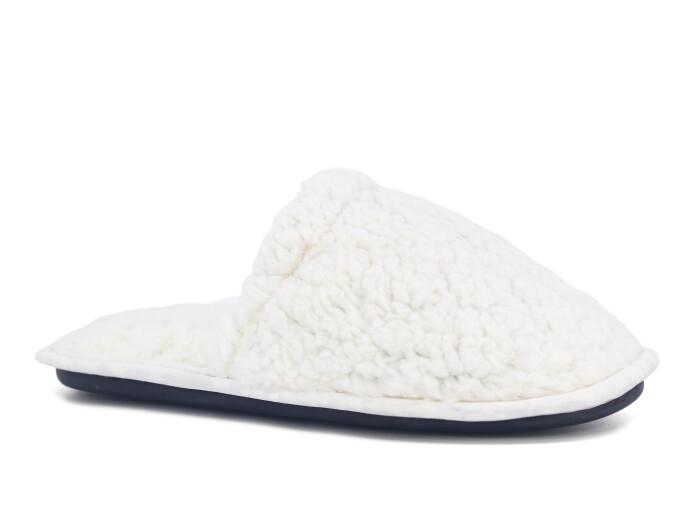 Auris Zenne Kürk Ev Terliği Beyaz 