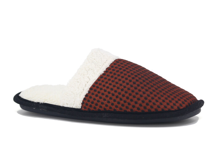 Auris Zenne Kürk Ev Terliği Bordo - Auris