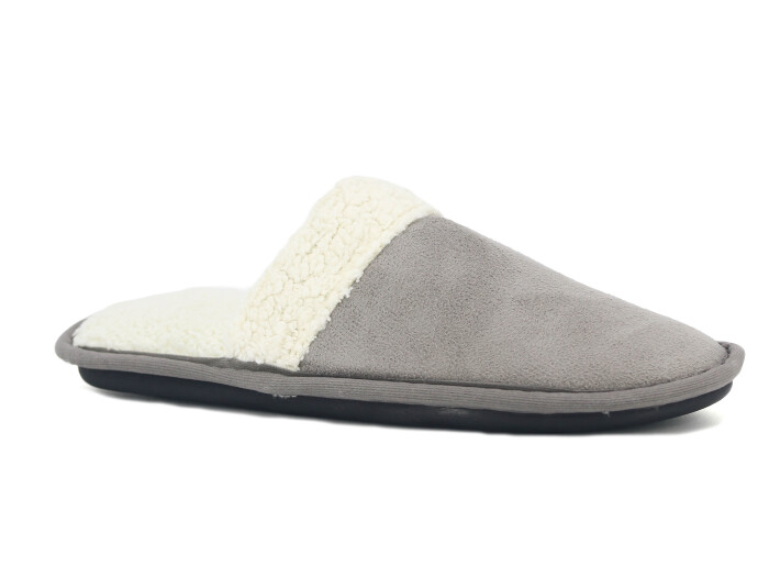 Auris Zenne Kürk Ev Terliği Gri - Auris