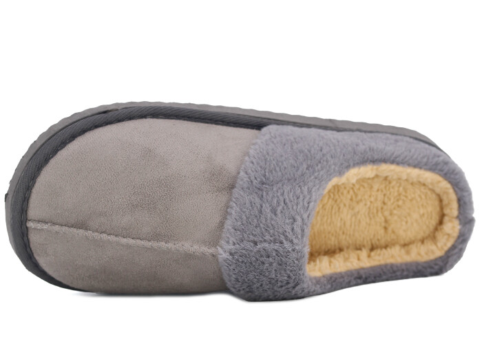 Auris Zenne Kürklü Gondol Ev Terliği Gri - 2