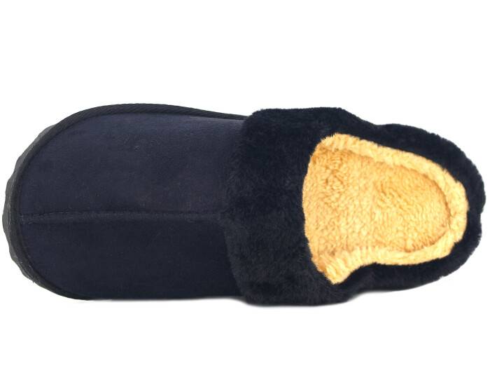 Auris Zenne Kürklü Gondol Ev Terliği Siyah - 2